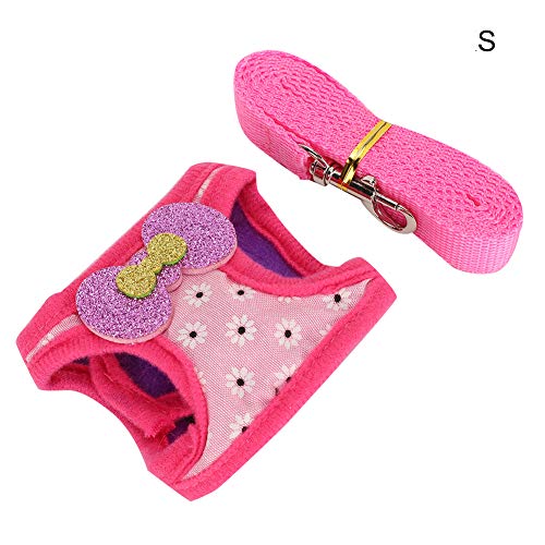 Bequemes SM -Haustier -Harn Weste mit Stilvollen Glitzerbögen für Teile und Guinea S (S) von Yctze