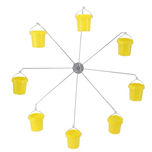 Ferris Wheel Bird Feeder mit 8 Radierer, Outdoor Ing Feeder für Gartendekoration, F S Rad Spielzeug für Vögel, Mikrofon Design für Endl Unterhaltung, Outdoor Vogel Feeder Dekor von Yctze