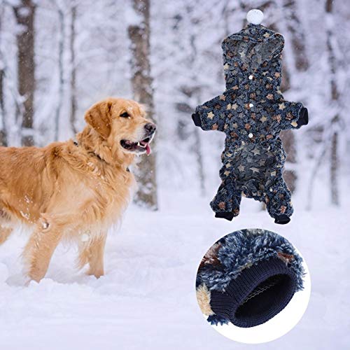 Gemütlicher Hunde- und Katzen-Einteiler mit Vier Beinen – Warmes - und Winter-Nachtwäsche-Outfit für Kleine und Mittelgroße Haustiere (XXL) von Yctze