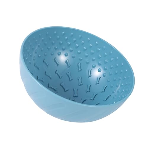Hunde Lick Bowl Langsame Feeder Large Acity I-Slip und Tipps für Haustiere (Blue) von Yctze