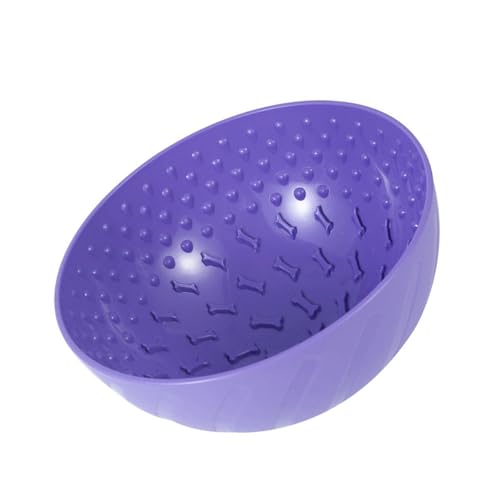 Hunde Lick Bowl Langsame Feeder Large Acity I-Slip und Tipps für Haustiere (violett) von Yctze