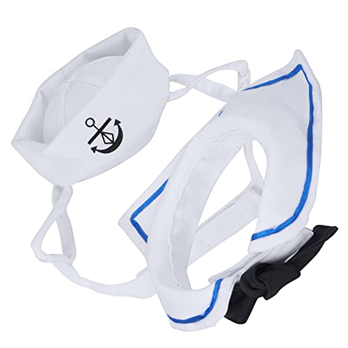 Katzenkostüm, Katzen-Outfit, Hunde-Outfit, Cosplay-Bekleidung, Katzen-Halloween-Kostüme, Hunde, Halloween-Katzen-Seemannsmütze mit Krawattenkragen, Haustier-Seemannskostüm für Katzenkostüm, Katzen-Outfit, Hunde-Outfit, Cosplay-Bekleidung, Katzen-Halloween-Kostüme, Hunde, Halloween-Katzen-Seemannsmütze mit Krawattenkragen, Haustier-Seemannskostüm für von Yctze