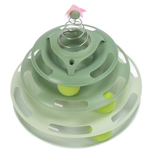 Yctze Katzenspielzeug-Kugelbahn, Katzenballturm, Katzenturm für Hauskatzen, Katzenminze-Bälle, 4-stufiger Drehteller, Kätzchen-Rollenspielzeug, Katzenkreisbahn-Spielzeug, Yctze Katzenspielzeug-Kugelbahn, Katzenballturm, Katzenturm für Hauskatzen, Katzenminze-Bälle, 4-stufiger Drehteller, Kätzchen-Rollenspielzeug, Katzenkreisbahn-Spielzeug, von Yctze