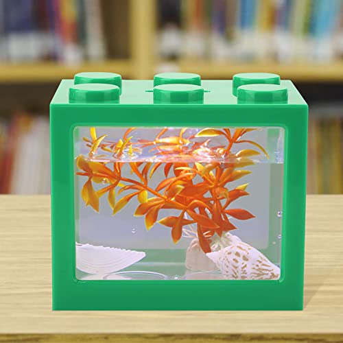 Kleines Betta-Aquarium aus Acryl – Tischaquarium für Thailändische Betta-Fische – Deko-Betta-Fischschale für Zuhause und Büro (Green) von Yctze