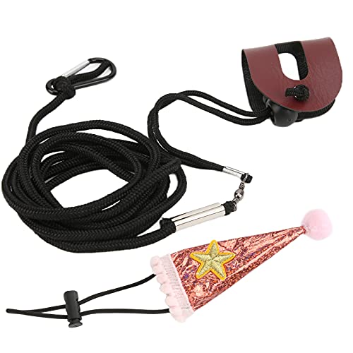 Leder Echsenharn -Set mit Maßgefertigter Passform und Geburtstagshut für Reptilien D. (PINK) von Yctze