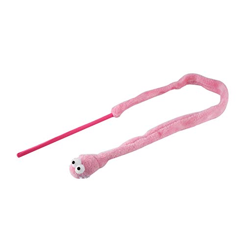Lustiges Katzenschlangen-S-Teaser-Spielzeug – S-Silikon, Interaktives Spiel für Katzen und Kätzchen – Katzenliebhaber (PINK) von Yctze