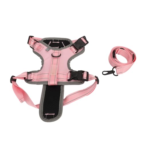Nylon Reflektierender Haustierkabelbaum mit Zwei Leine für Mittelgroße Hundewanderung, Training und Outdoor -Aktivitäten (PINK) von Yctze