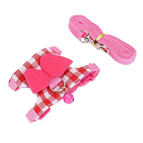 Plaid Pet Harn Vest Le mit Bogen und Bell für SM -Anim Wie TS, Nchillas und S (M) von Yctze