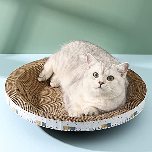 Rundes Katzenkratzpad – Kratzwelliges Katzenkratzbett für Möbel, Katzenkratzspielzeugbrett für Katzen Rundes Katzenkratzpad – Kratzwelliges Katzenkratzbett für Möbel, Katzenkratzspielzeugbrett für Katzen von Yctze