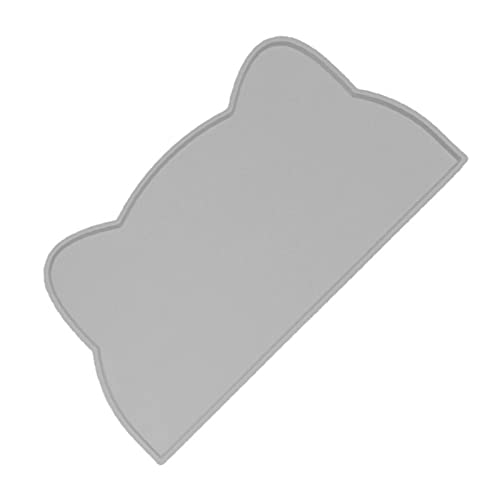 Soft I-Slip Silicon Cat Bowl Matte 7.3 "x9.8 Verschüttetes Tierfutterpolster, Easy Large G. (Gray) von Yctze