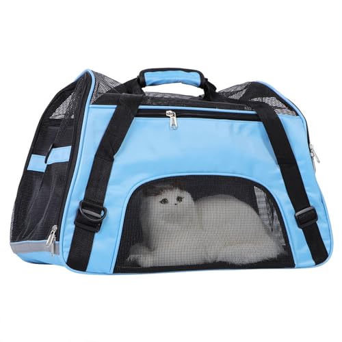 Tragbare Klapp -Reisetasche für Haustiere - Ideal für Hunde und Katzen, Atmungsaktives Design (L) von Yctze