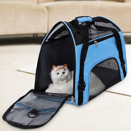 Tragbare Klapp -Reisetasche für Haustiere - Ideal für Hunde und Katzen, Atmungsaktives Design (M) von Yctze