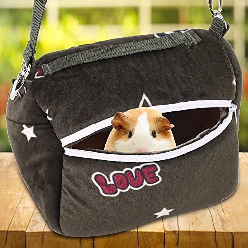 Tragbare Transportbox für Hamster, Eichhörnchen, Meerschweinchen, Chinchillas und Igel – Nestbeutel aus Weicher Baumwolle für Kleine, Mittlere und Große Haustiere (Groß) von Yctze
