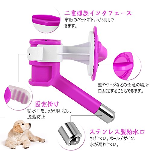 YCTZE Green Dog Cat Cat Water Dispenser Düsentrinker Hanging Fountain Feeder für Haustiere - Lecksicher (Purple) von Yctze