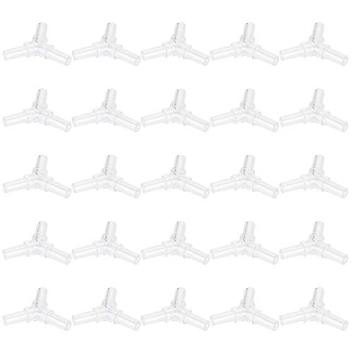 Yctze 30pcs 4mm Rium Tu Splitter L & 3/4 Wege EIN Stecker - PVC für Fische S (Kristall-T-Shirt) von Yctze