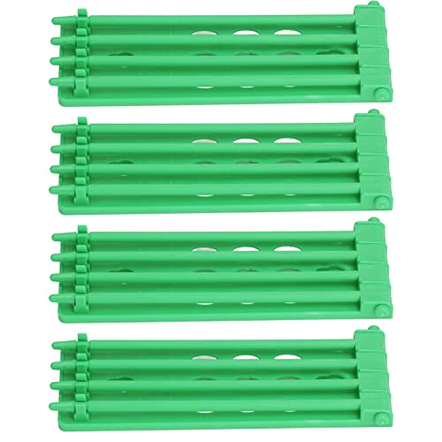 Yctze 4 Pack -Taubenbein Ringständer - Wallhalterung mit Großer Kapazitätsmontage 4 Säulendesignhalter für Tauben, Papageien und Vögel (Green) von Yctze