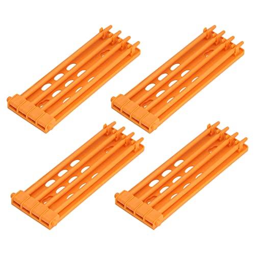Yctze 4 Pack -Taubenbein Ringständer - Wallhalterung mit Großer Kapazitätsmontage 4 Säulendesignhalter für Tauben, Papageien und Vögel (Yellow) von Yctze