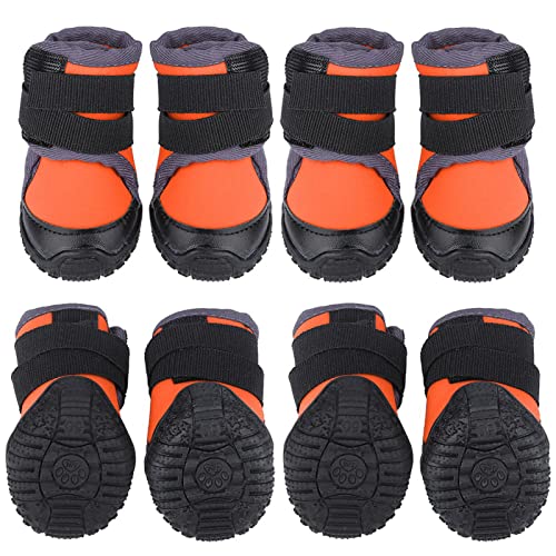 Yctze 4PCS Atmungsfreie Hundehuhe Nicht -Schlupf -Outdoor für Große Haustiere Ideal für Klima und Wandern (50) von Yctze