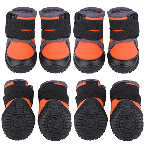 Yctze 4PCS Atmungsfreie Hundehuhe Nicht -Schlupf -Outdoor für Große Haustiere Ideal für Klima und Wandern (60) von Yctze