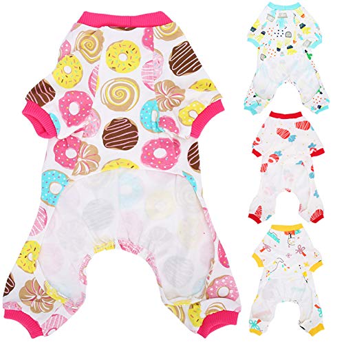 Yctze 4pcs Haustierhundeanzug Baumwollärmel SP Sommerkleidung für SM Mittelgroße Hunde Modische Outfits (M) von Yctze