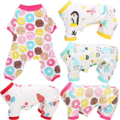 Yctze 4pcs Haustierhundeanzug Baumwollärmel SP Sommerkleidung für SM Mittelgroße Hunde Modische Outfits (S) von Yctze