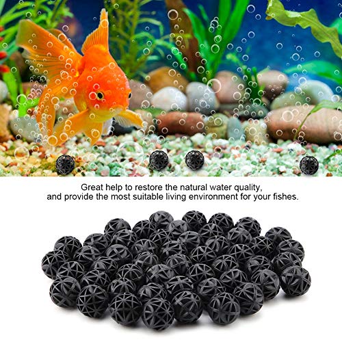 Yctze 50 Stück 16 Mm Poröse Bio-Bio-Filter mit Baumwolle für Fischteiche, Bio-Filter für Effektive Filterung (36mm mit Baumwolle) von Yctze