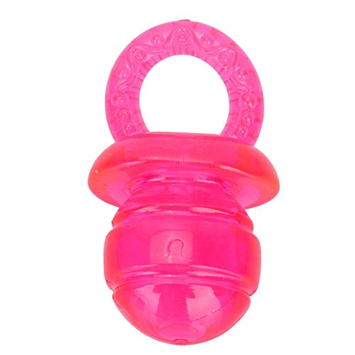 Yctze 5er-Pack Schnullerförmiger Beißring für Hunde, Interaktives Kauspielzeug mit Klang für Kleine Welpen, Langlebiges Quietschspielzeug für Hundeschnuller (Rot) von Yctze