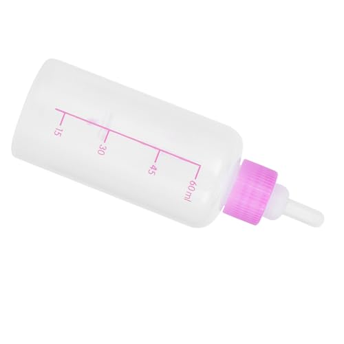 Yctze 6PCS/Set 60ml Haustier-Pflegeset, Welpen- und Kätzchen-Flasche, Milchpflegeset für Kleine Hunde und Katzen, Extra Kleiner Sauger für Welpen, Ideal für Tierbabys (PINK) von Yctze