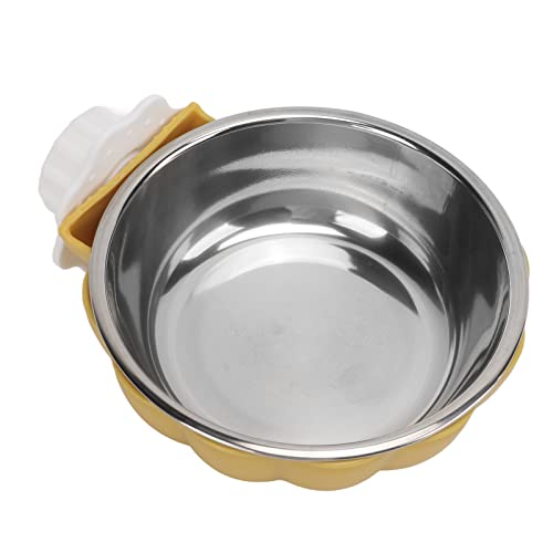 Yctze Abnehmbarer S Stainl Steel Hundefuttermittel mit Halterung für Katzen Hunde Vögel Guinea S Orange (Yellow) von Yctze