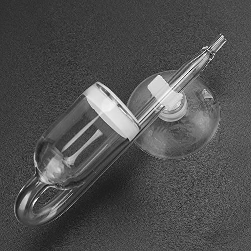 Yctze Aquarium 3-in-CO2-Diffusor Transparent für G S mit Blasenzähler und Hoher DIF-Effizienz (QY Glasveredler + Saugnapf) von Yctze