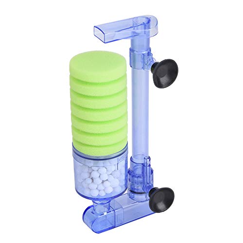 Aquarium-Filter, Schwammfilter, Aquarium-Schaumfilter, Extrem Leise Aquarium-Luftpumpe, Bio-Schwamm-Aquarium-Filter für Mini-Betta-Fry-Garnelen-Tankzubehör (XY-2881 (grün)) von Yctze