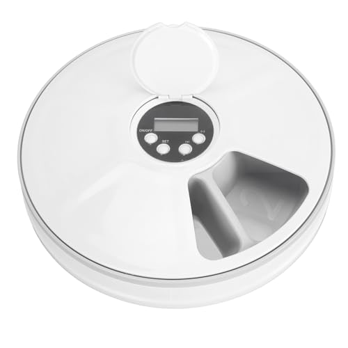 Yctze Automatischer Haustierfutterleiter mit Portionskontrolle für Katzen und Hunde | Runde Design für Zeitgesteuerte Fütterung zu Hause Yctze Automatischer Haustierfutterleiter mit Portionskontrolle für Katzen und Hunde | Runde Design für Zeitgesteuerte Fütterung zu Hause von Yctze