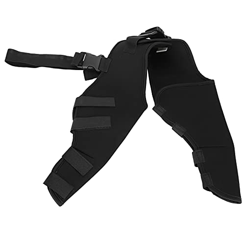 Yctze Beinschutz, Verstellbare Kniestütze für die Hinterbeine von Hunden Zur Erholung (HJ25 hintere Doppelleggings schwarz L) von Yctze