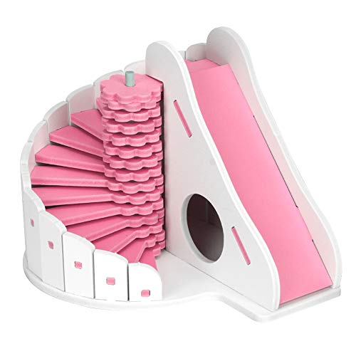 Yctze Buntes Öko-Board-Hamster-Haus mit Einer Rutsche für SM-Haustiere in/blau/grün (PINK) von Yctze