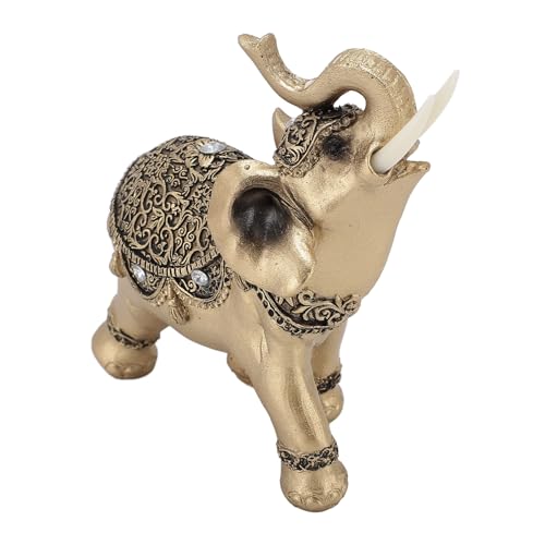 Yctze Exquisite Elefantenstatue für die Dekoration zu Hause - Glück und Wohlstand in Elegantem Zeremonienkostüm (#1) von Yctze