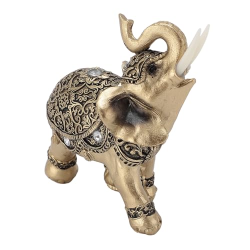 Yctze Exquisite Elefantenstatue für die Dekoration zu Hause - Glück und Wohlstand in Elegantem Zeremonienkostüm (#2) von Yctze
