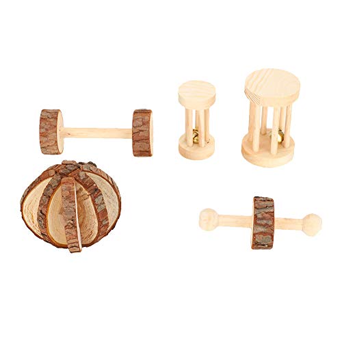 Yctze Holzspielzeugset für SM -Haustiere - Hamster, Bit, Guinea Play & Molar Zähne Yctze Holzspielzeugset für SM -Haustiere - Hamster, Bit, Guinea Play & Molar Zähne von Yctze