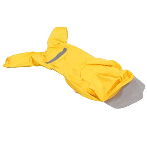 Yctze Hunde Regenmantel mit Reflektierenden Streifen, Ket und Atmungsaktivem Design M (L) von Yctze