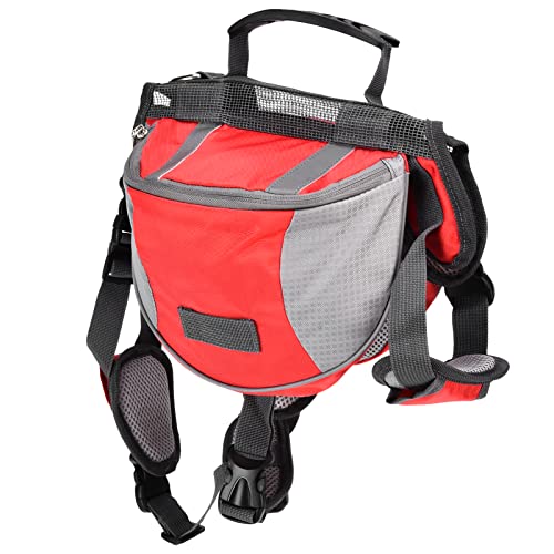 Hunde-Wanderrucksack, Hunde-Camping-Essentials, Hunderucksack für Kleine, Mittelgroße und Große Hunde, Hunde-Satteltasche, Verstellbarer Hunderucksack mit Seitentaschen und von Yctze