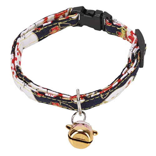 Yctze Japanischer Katzenkragen mit Cartoon Bell für Weihnachten Loween Neujahr Japan-inspiriertes Design (Japanischer Stil - Marine Lucky Katze) von Yctze