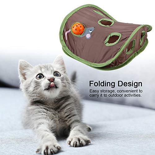 Yctze Katzenspielzeug für Hauskatzen, Interaktives Katzenspielzeug, 9 Mauslöcher, Haustier-Katzen-Intelligenzspielzeug, Katzen-Versteckspielzeug, Intelligenztraining mit Glockenball Yctze Katzenspielzeug für Hauskatzen, Interaktives Katzenspielzeug, 9 Mauslöcher, Haustier-Katzen-Intelligenzspielzeug, Katzen-Versteckspielzeug, Intelligenztraining mit Glockenball von Yctze