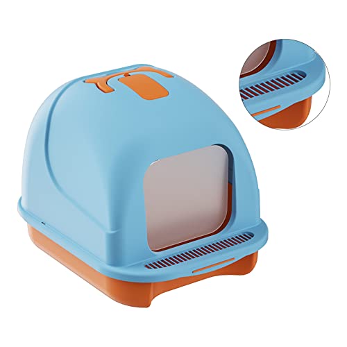 Yctze Katzenstreubox Vollständig mit Belüftung und Pedaldesign für Geruchskontrolle, Geräumige und Einfache Katzen -Toilettenbox (Groß) von Yctze