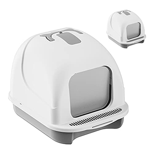 Yctze Katzenstreubox Vollständig mit Belüftung und Pedaldesign für Geruchskontrolle, Geräumige und Einfache Katzen -Toilettenbox (Groß) von Yctze