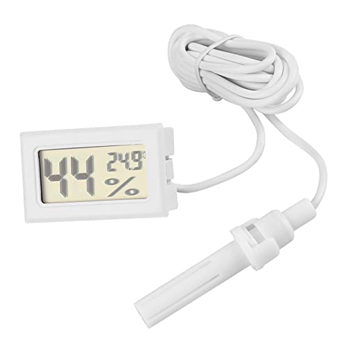 Yctze LCD-Digital-Thermometer-Hygrometer mit Externer Sonde, Geeignet für Reptilienlebensraum, Innen- und Außenbereich, Inklusive Tropfvernebler für Terrarium von Yctze