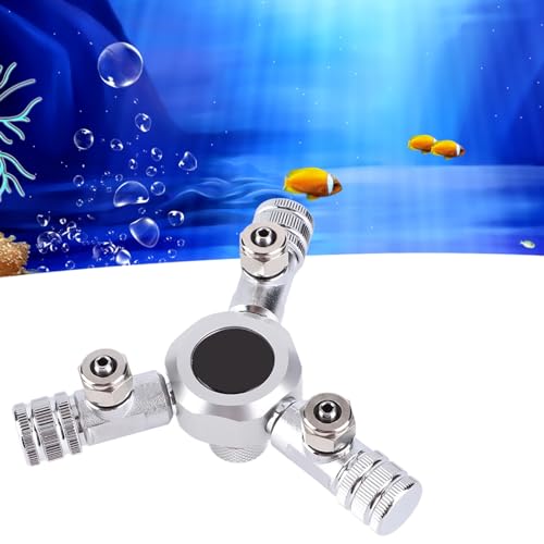Yctze Mehrwege-CO2-Splitterventil mit Individueller Nadelsteuerung und Manometer für Fische (3 Durchgänge) von Yctze