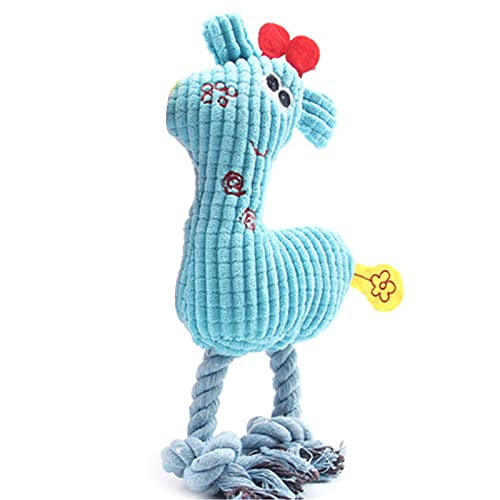 Yctze Nettes Giraffe Plüschspielzeug für Hunde - Sicheres Flanellkauspielzeug für Welpen, Zähne und Spaß (Himmelblau) von Yctze