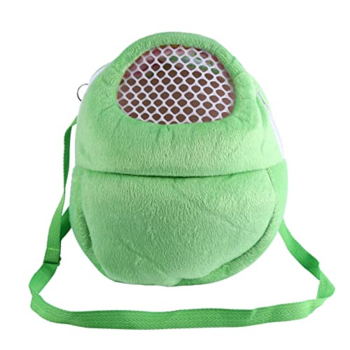 Yctze Outdoor-Reisetasche für Hamster, Ratten, Igel, Chinchillas, Frettchen – 3-farbige Transportbox für Haustiere, Inklusive Meerschweinchen-Spielzeug (Green) von Yctze