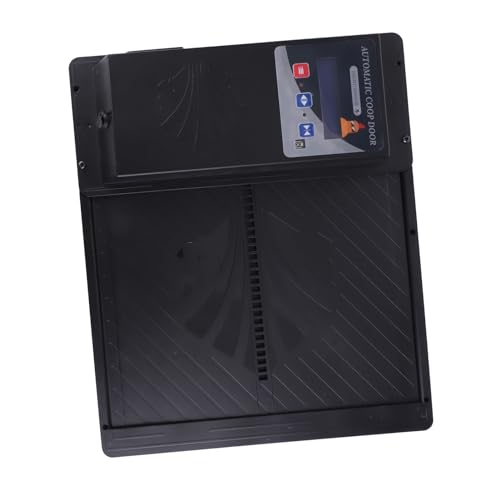 Yctze Solar Angetriebene 3-in-automatische Stalltür mit LED-Timer, Fernbedienung und Lichtsensor für Ulti-Geflügel und Bequemlichkeit (Black) von Yctze