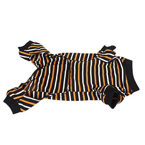 Yctze Streifenhund -Pyjama, Hochkragen Gestrickter Komfort für Stilvolle Fotoshootings und Partys (XL) von Yctze