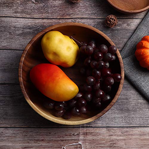 Yctze Umweltfreundliche Holzsalatschale, 22x7,5 cm Serving Bowl für Früchte, Sushi und Salate - Küchengeschirr Wichtig von Yctze